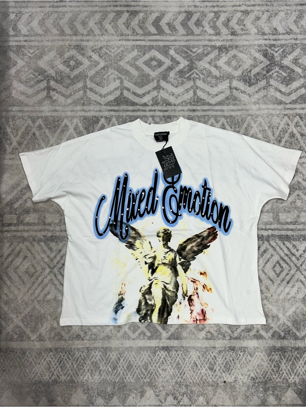 Mixed Emotion White Graphic Tee - Unbranded